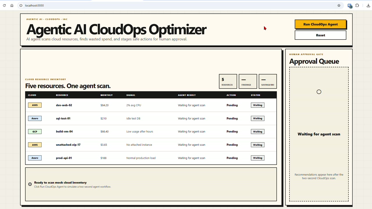 Agentic AI CloudOps Optimizer preview