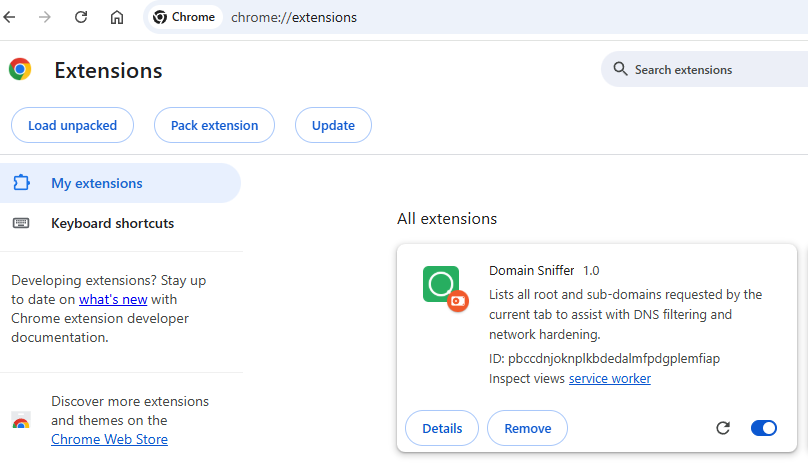 Domain Sniffer preview
