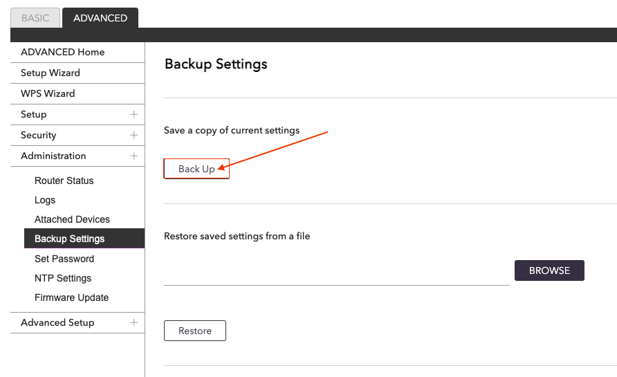 Router Configuration Backup preview
