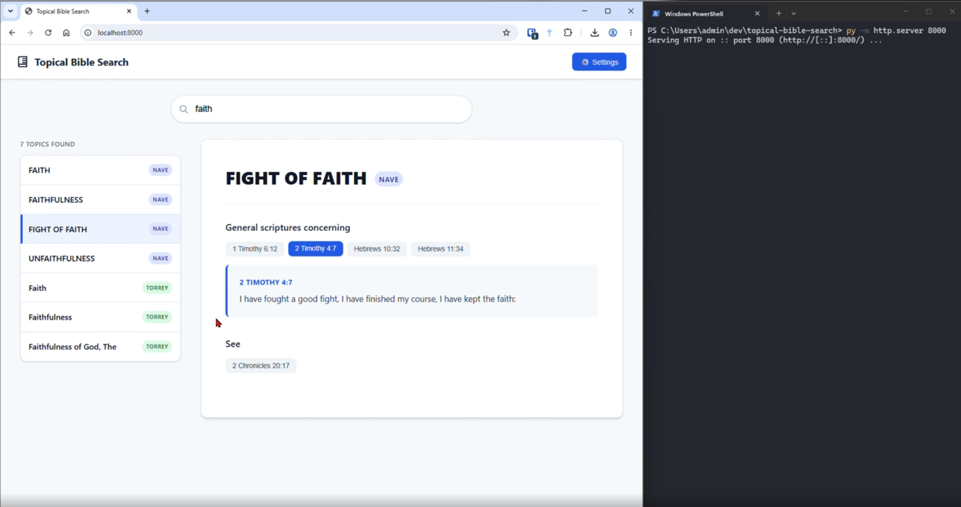 Topical Bible Search preview
